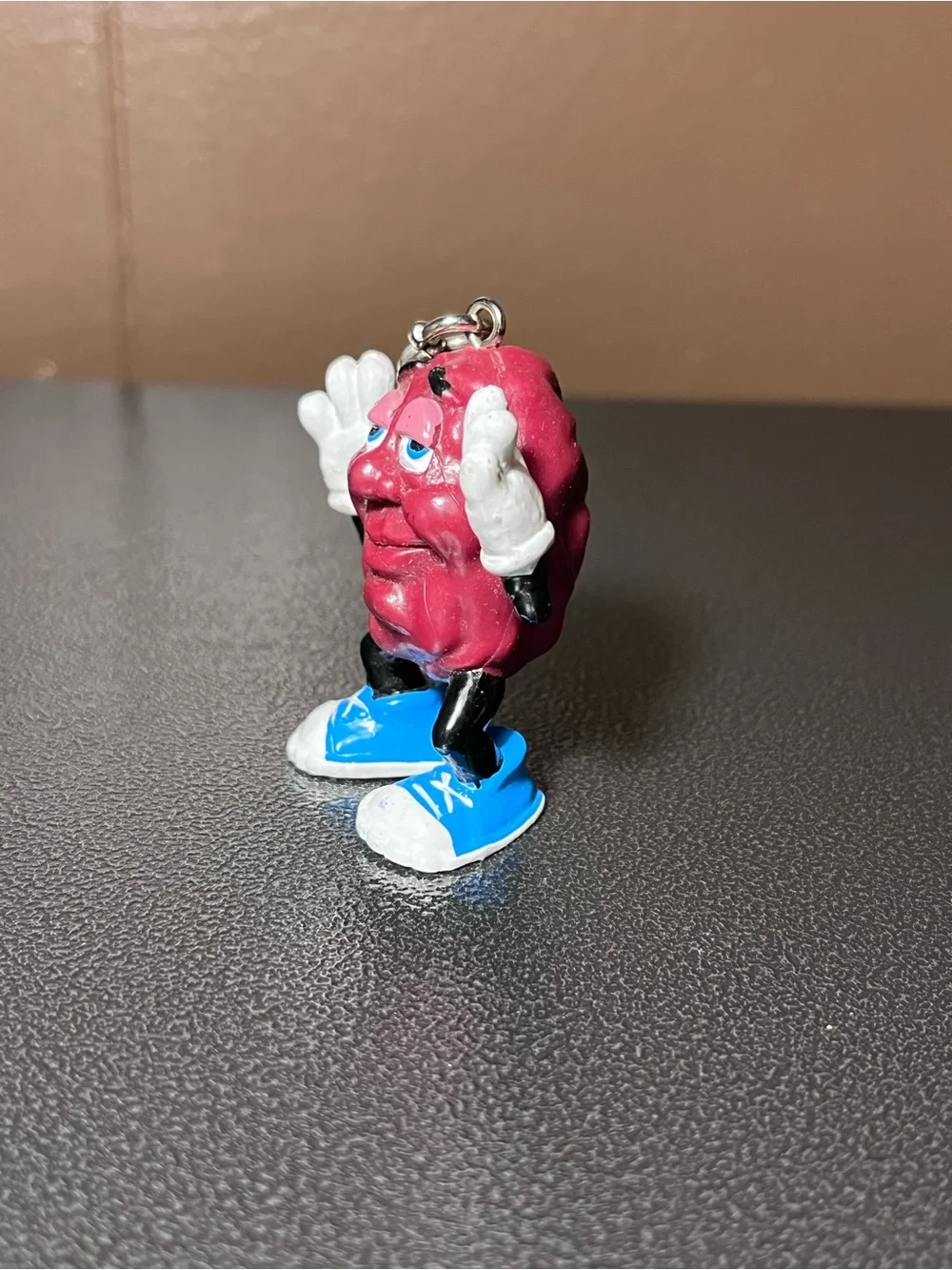 Vintage 1980's California Raisin Keychain Hands In The Air